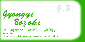 gyongyi bozoki business card