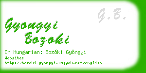 gyongyi bozoki business card